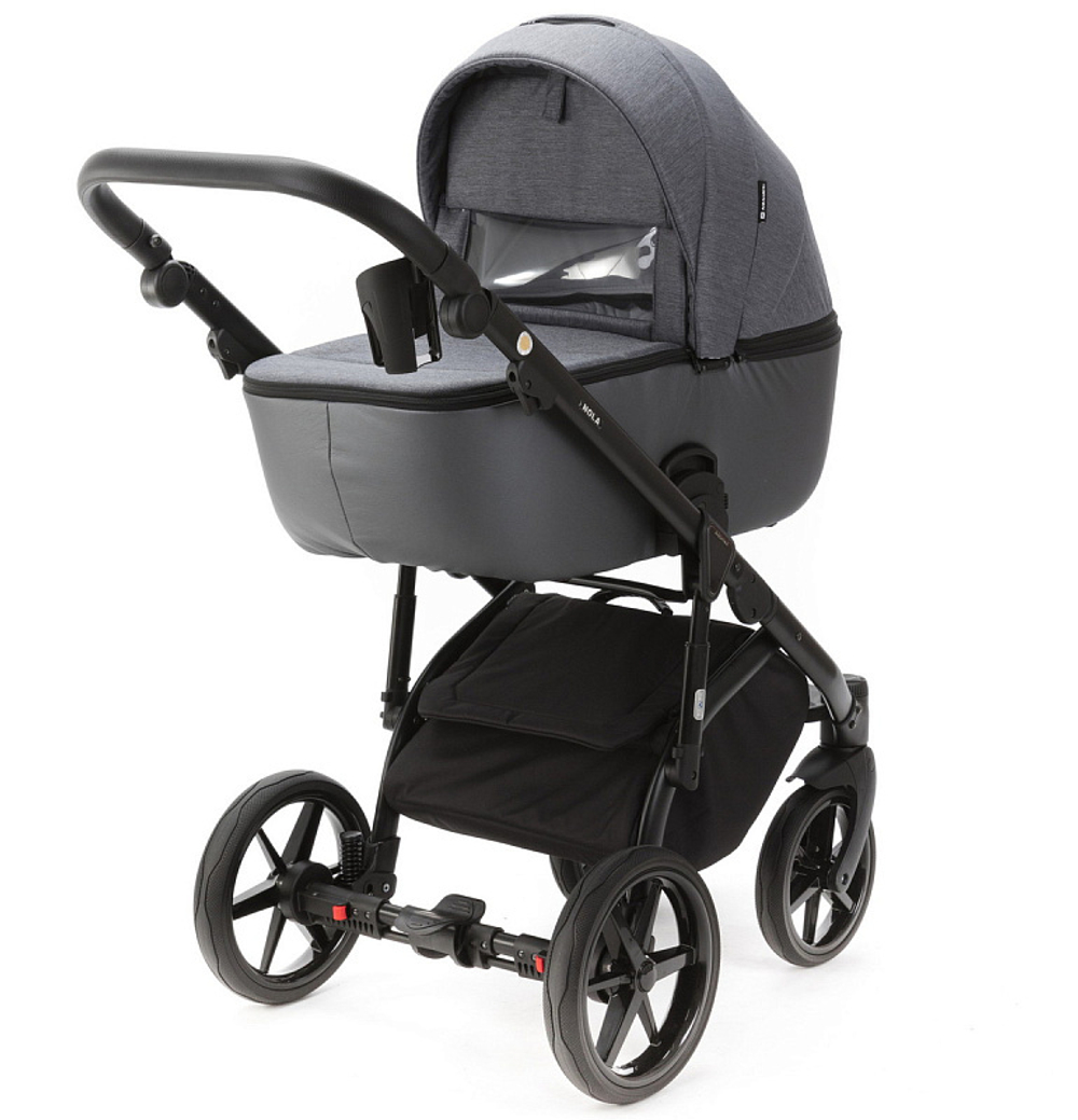 Детская коляска Adamex Nola 2 в 1 N-PS86 (Т.СЕР + Т.СЕР. ПЕРЛ. КОЖА)