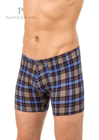 Трусы мужские боксеры Pantelemone PMHL-1257, клетка синяя