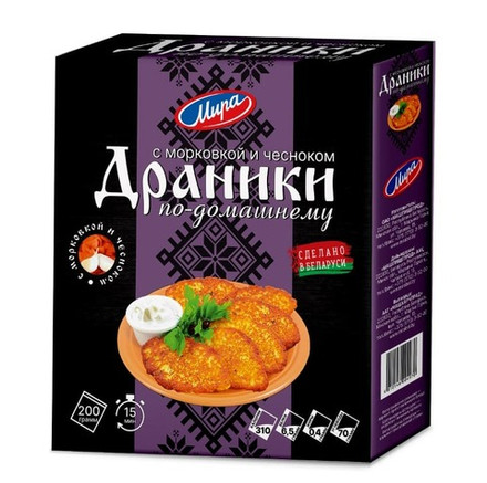 Смесь для приготовления "Драники По-домашнему" с морковкой и чесноком 200г. Мира