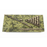 Сувенир "Подарок лучшему бильярдисту" бронза змеевик