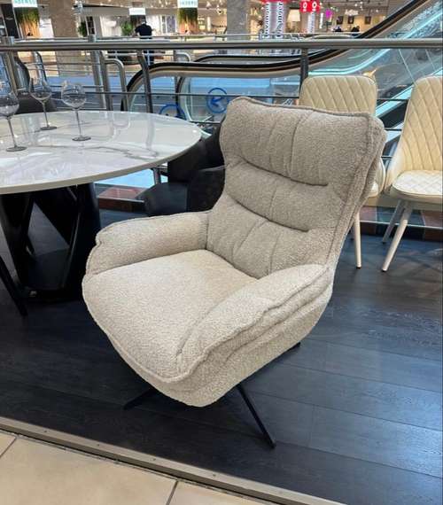 Крутящееся кресло Sander, серо-бежевое