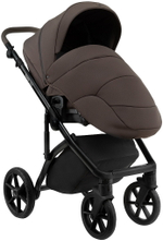 Детская коляска Roan Bass Next 2.0 3 в 1 с автокреслом Pituso Baesa Pro Black,Beige Canopy BSN/44/2 Turkish Coffe/Black/руч.Cappuccino