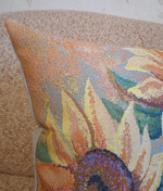 Декоративный гобеленовый чехол для интерьерной подушки Цвет солнца 38*38