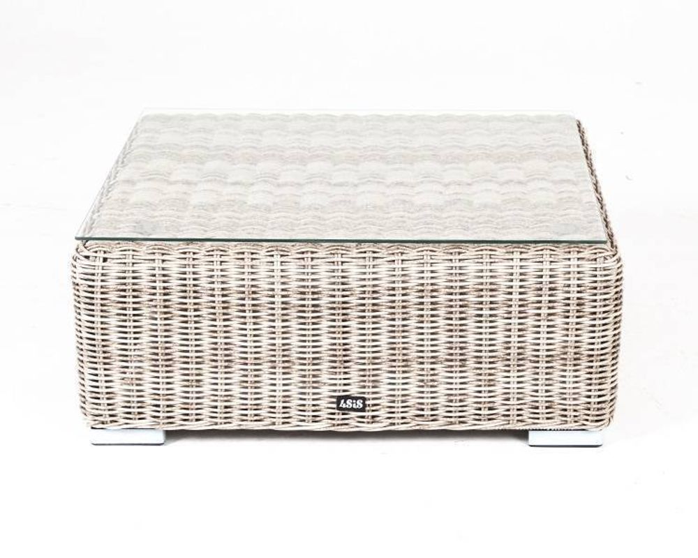 "Лунго" журнальный столик плетеный, цвет бежевый