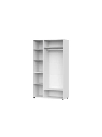 Шкаф для одежды распашной Белый текстурный 120х52х210 см