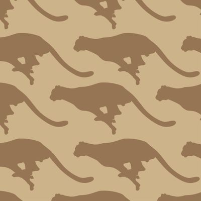 Бегущие гепарды, коричневые силуэты на бежевом