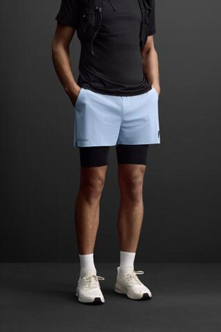 ZARA СПОРТИВНЫЕ ШОРТЫ 2-В-1, НЕБЕСНО-ГОЛУБОЙ