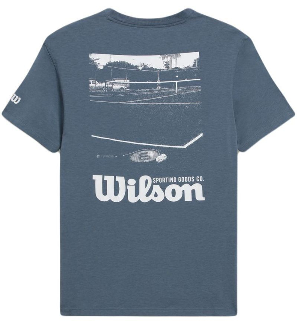 Мужская теннисная футболка Wilson Easy Street - небесный