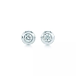 Серьги из серебра с бриллиантами, Tiffany 💎 Diamonds by the Yard 0.14ct. В наличии