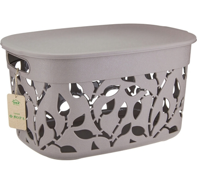 Коробка ФЛОРА 12л с крышкой М2363