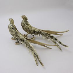 Bello De Bronze Статуэтка Фазаны пара, золото