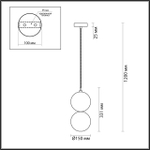 4980/1B PENDANT ODL22 000 хром/коричневый/стекло Подвес G9 1*40W TWIXY