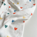 Муслин Яркие сердечки