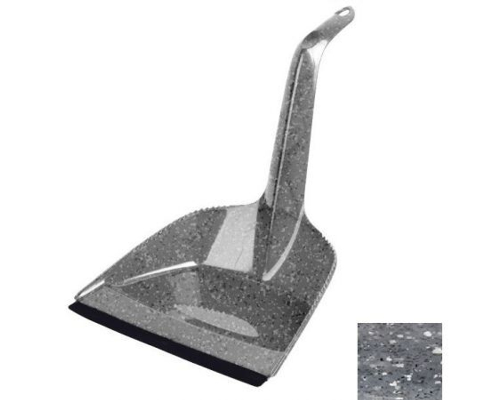 Совок с высокой ручкой "Grenada"гранит светло-серый