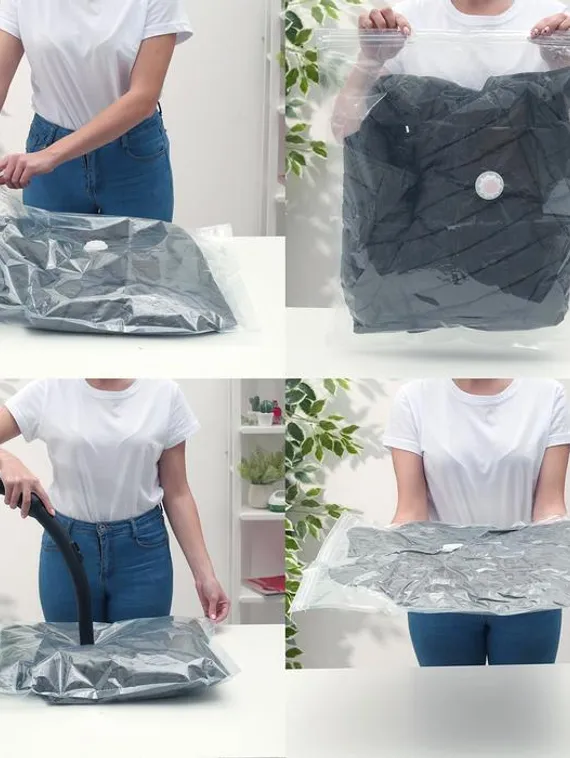 Вакуумный пакет для хранения вещей «Морской бриз», 50×60 см, ароматизированный, цвет голубой