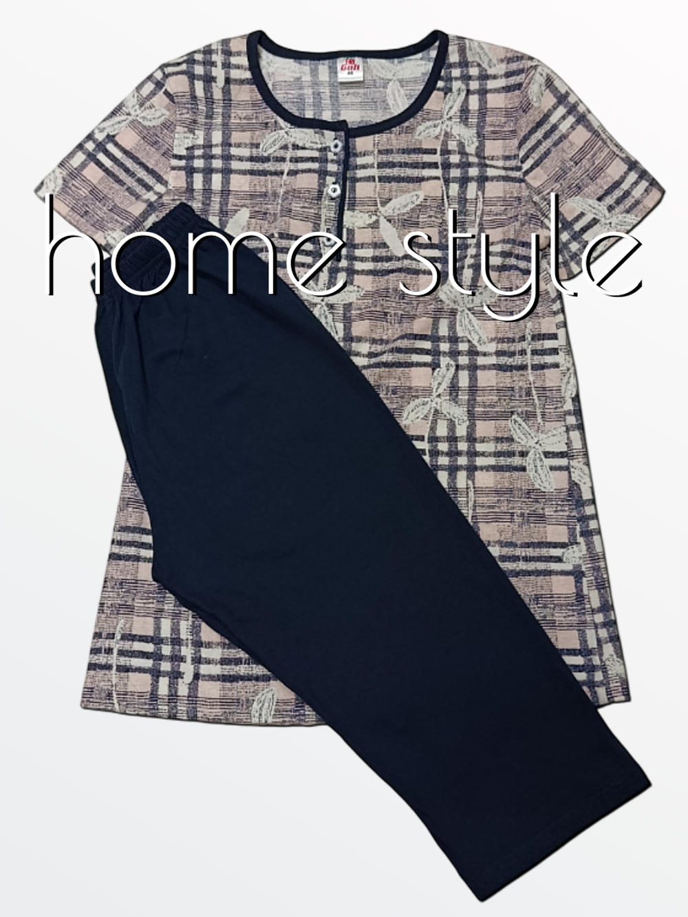 Пижама женская футболка с капри Guli кулирка (60)