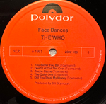The Who - Face Dances (Скандинавия 1981г.)