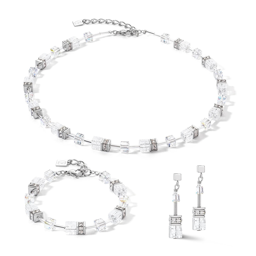 Серьги Coeur de Lion White-Silver 3018/21-1417