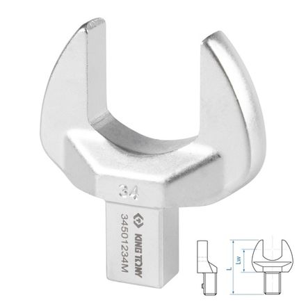 Цена на KING TONY (34501234M) Насадка рожковая серии "FIT", 34 мм, 14х18 мм