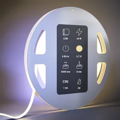 Светодиодная лента Ультра 24В COB 8Вт/м 2700К 5м IP 20 201070 Led Strip 201070