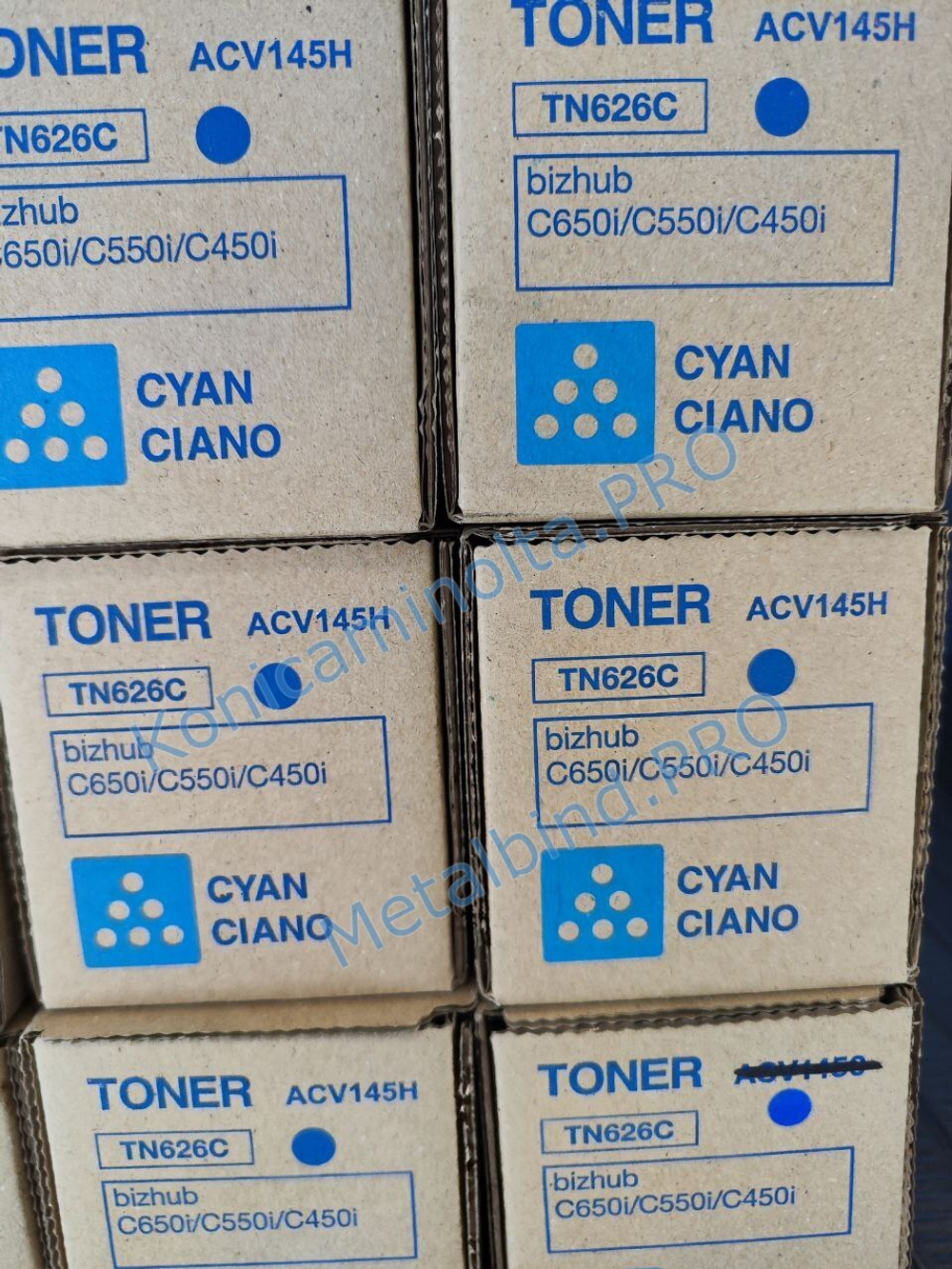 Тонер TN-626C Konica Minolta оригинальный синий 50% ACV145H