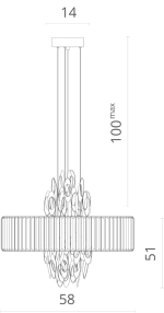 Подвесная люстра Divinare TIZIANA 1285/02 SP-6