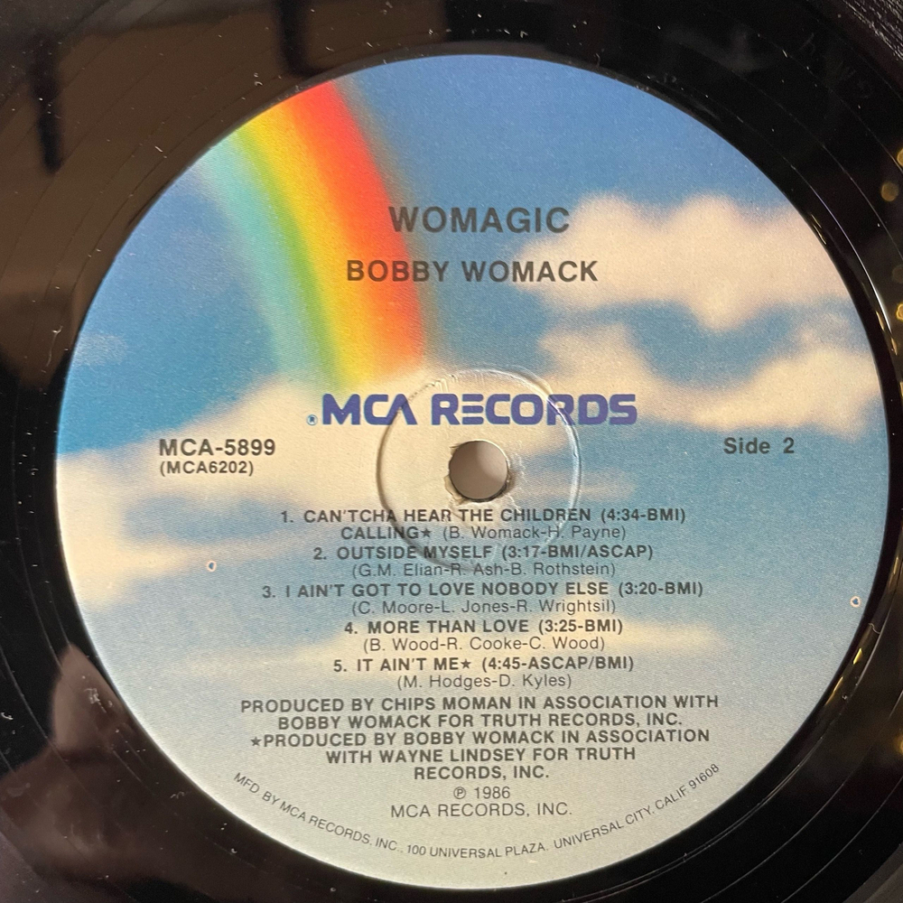 Винтажная виниловая пластинка LP Bobby Womack Womagic (США 1986)