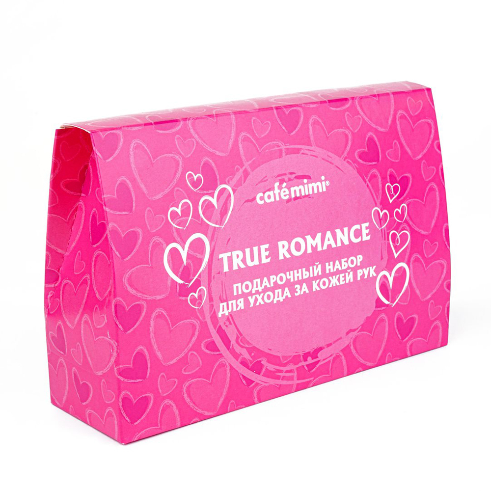 Cafe mimi Набор подарочный True Romance, (скраб для рук, крем для рук, крем-маска для рук), 50 мл*3