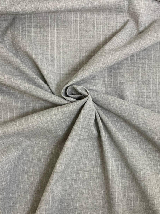 Костюмная шерсть принт полоска, серый св. NB#168