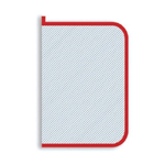 Папка д/тетрадей А5 молния вокруг, прозрач. пластик 230/180/25 красная (Пчелка)