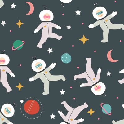 Смешные астронавты и звезды  в космосе