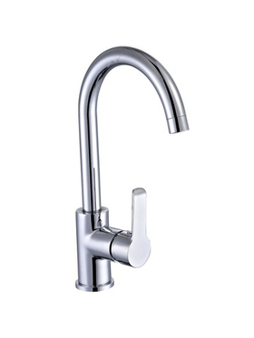 Смеситель кухня MELODIA Metallica картридж д.35мм высокий R-излив MDV35515 без подводки