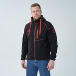 Куртка флисовая Alaskan BlackWater черная   M с капюшоном