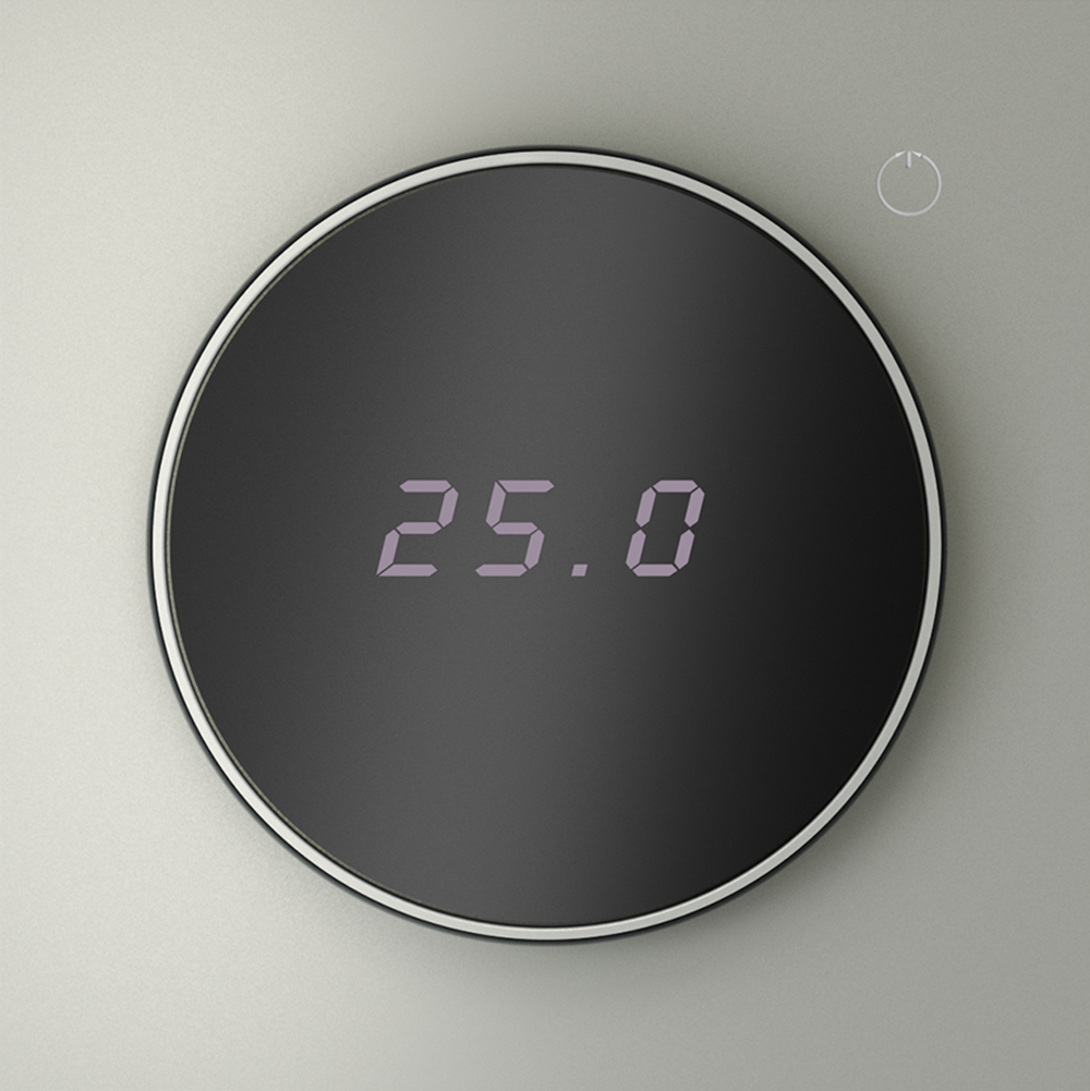 Терморегулятор электронный VOLTUM S70 с индикацией и датчиком, для теплого пола, (сталь)