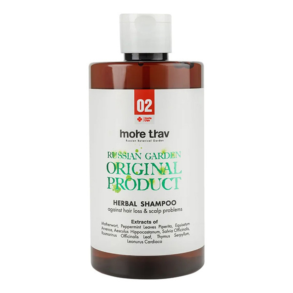 Фито-шампунь от выпадения волос и проблем кожи головы More Trav Herbal Shampoo Against Hair Loss & Scalp Problems 460мл