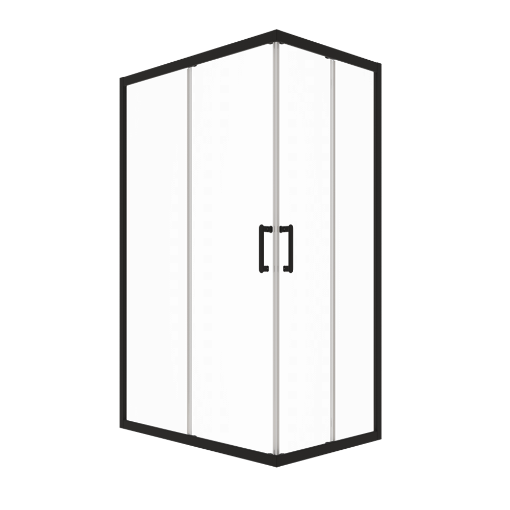 Душевая Ширма Triton Фикс-Блэк 120х80