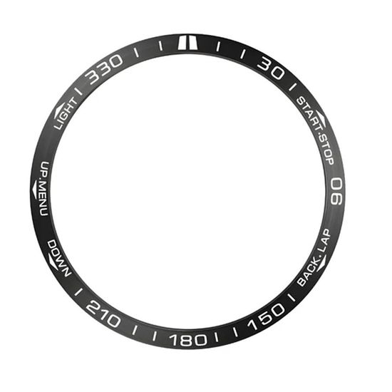 Накладка для Garmin Fenix 8 (47mm) для защиты безеля нержавеющая сталь (Черный)