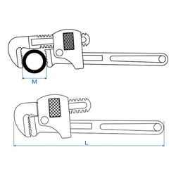 KING TONY (6531-14) Ключ трубный Стиллсона 48 мм