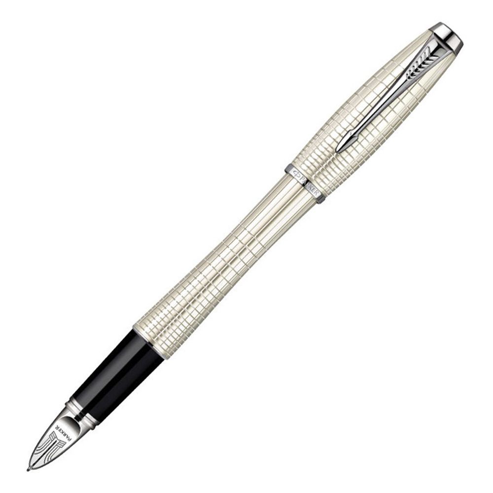5й пишущий узел Parker Urban Premium F504 Pearl Metal Chiselled Fblack (S0976030)