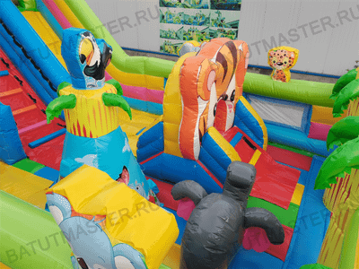 Коммерческий батут "Звериная команда", 10*5*5,5 м