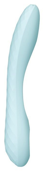 Голубой вибратор для точки G DELPHINE - 17 см. (Цвет: голубой)