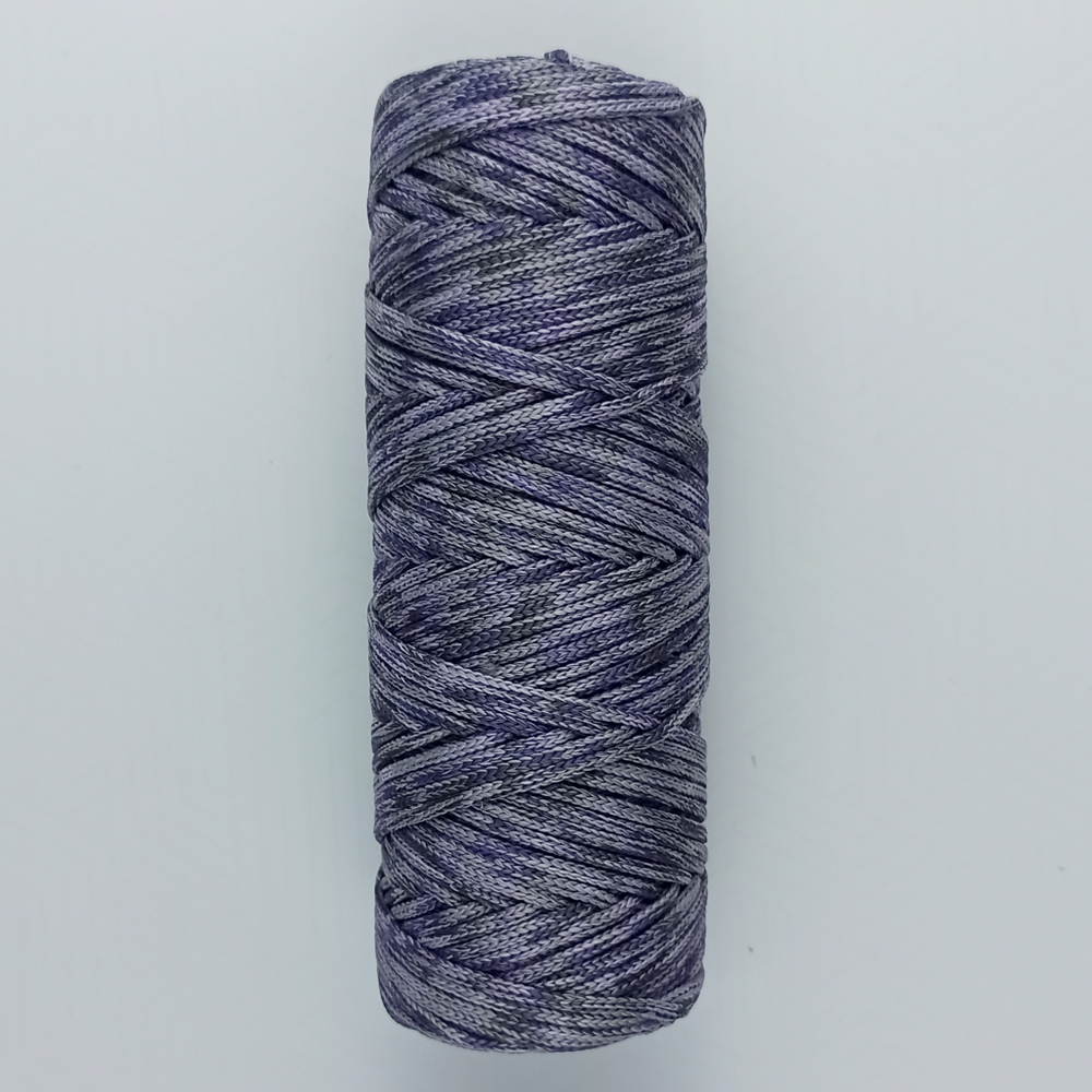 Полиэфирный шнур круглый 3 мм меланж Спелая ежевика