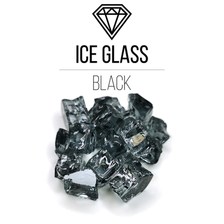 Стеклянная крошка Ice Glass,Black, 500гр