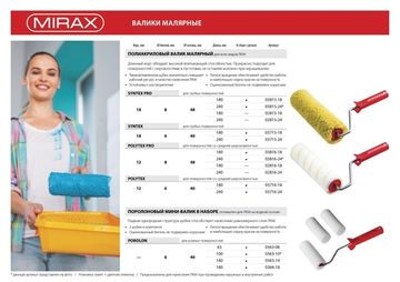 MIRAX SYNTEX PRO, 48 х 240 мм, бюгель 8 мм, ворс 18 мм, полиакрил/полиэстер, все виды ЛКМ, малярный валик (03815-24)