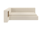 Диван-кровать Cube c нишей M (молочный, букле)