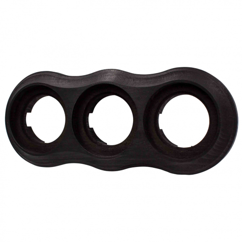 Рамка 3 постовая Пиластро, накладной монтаж, дерево, цвет Угольно-черный BF9-630-119