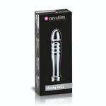 Ребристый фаллоимитатор для электростимуляции Funky Fella Rill Dildo - 13 см. (Цвет: серебристый)