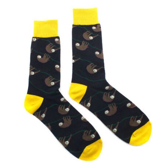Носки "Ленивец" р-р 39-46 (черный, желтый)