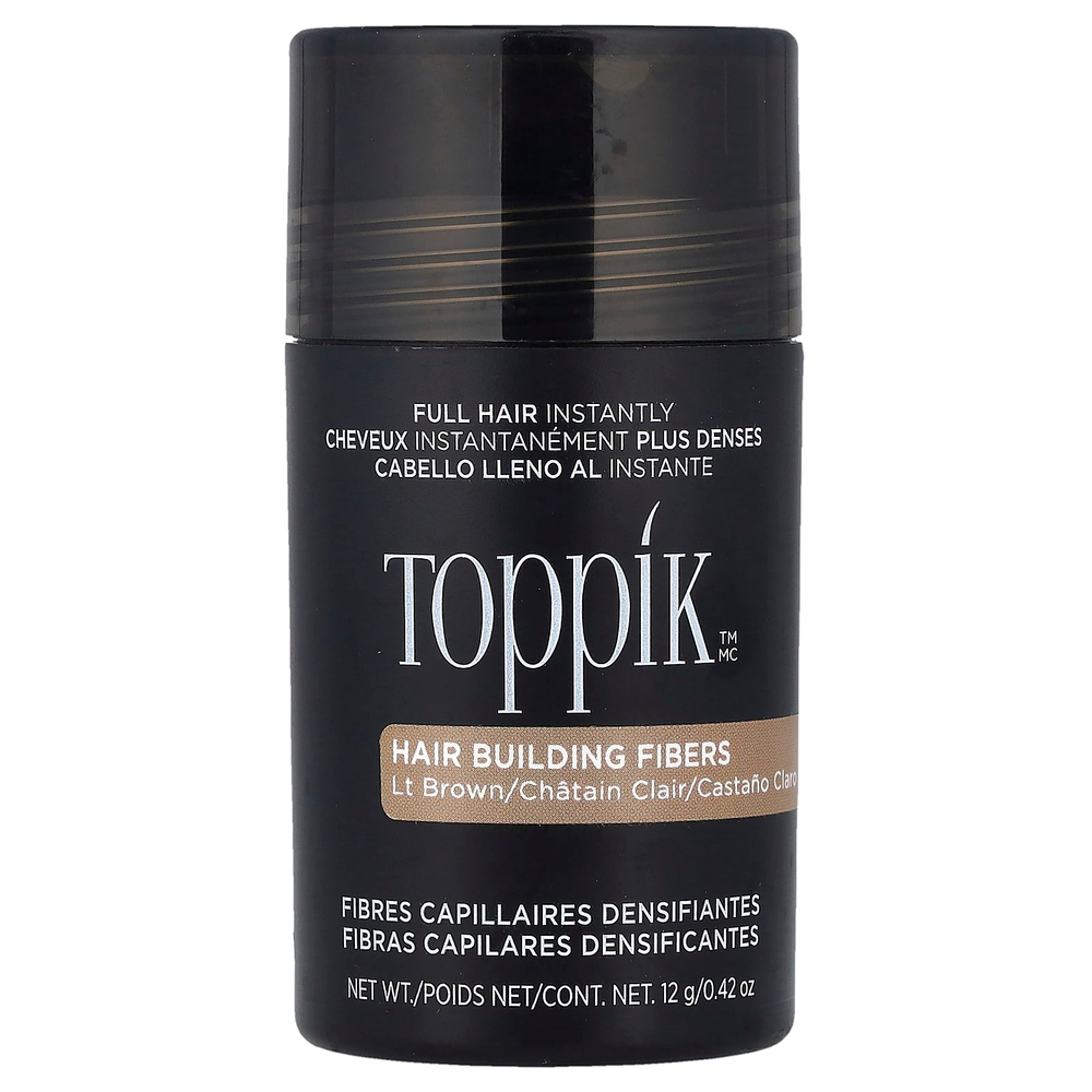Toppik, клетчатка для укрепления волос, светло-коричневый, 12 г (0,42 унции)