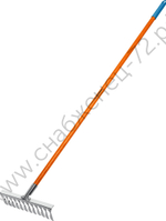 GRINDA PS-12 FIBER, 380 х 100 х 1530 мм, 12 витых зубцов, нержавеющая сталь, фибергласовый черенок, садовые грабли, PROLine (39482-12)